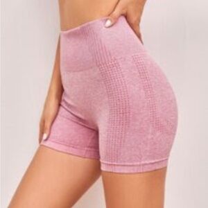 High-Waisted Pink Athletic Shorts